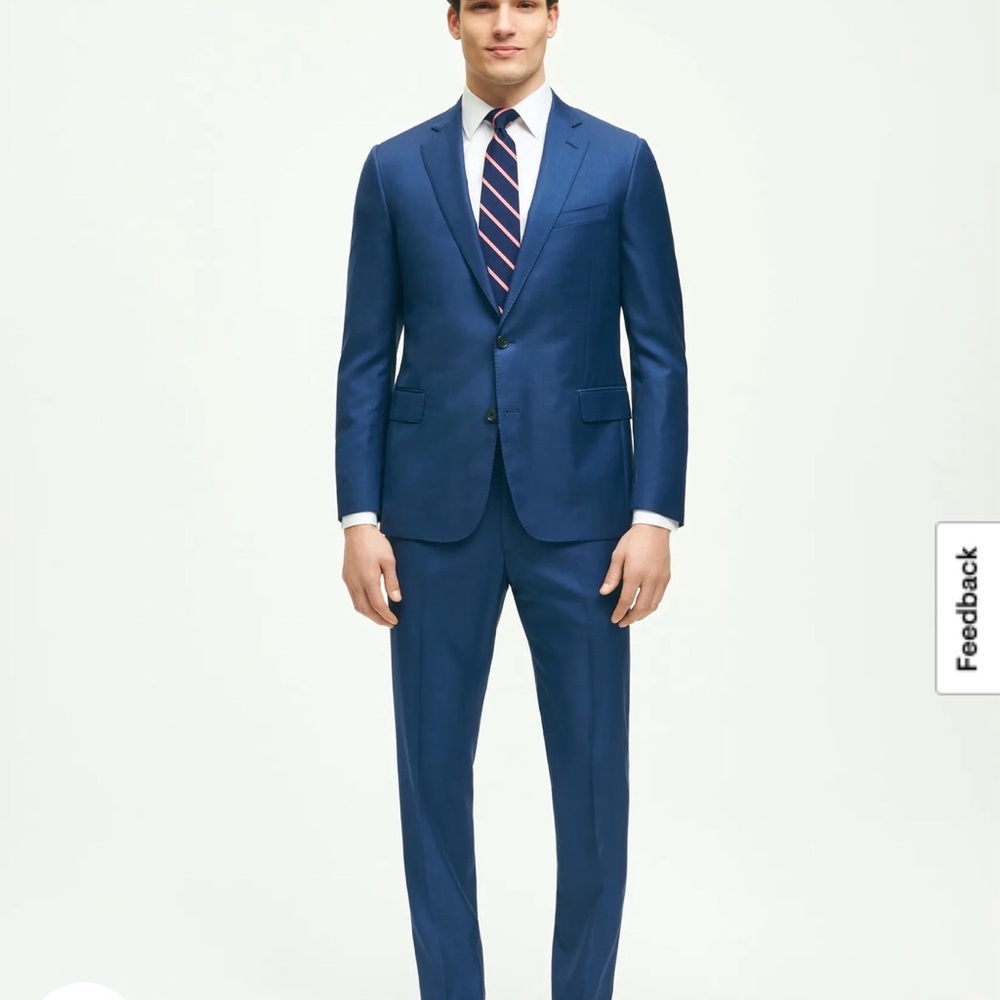Brooks Brothers Sharkskin Blue Suit